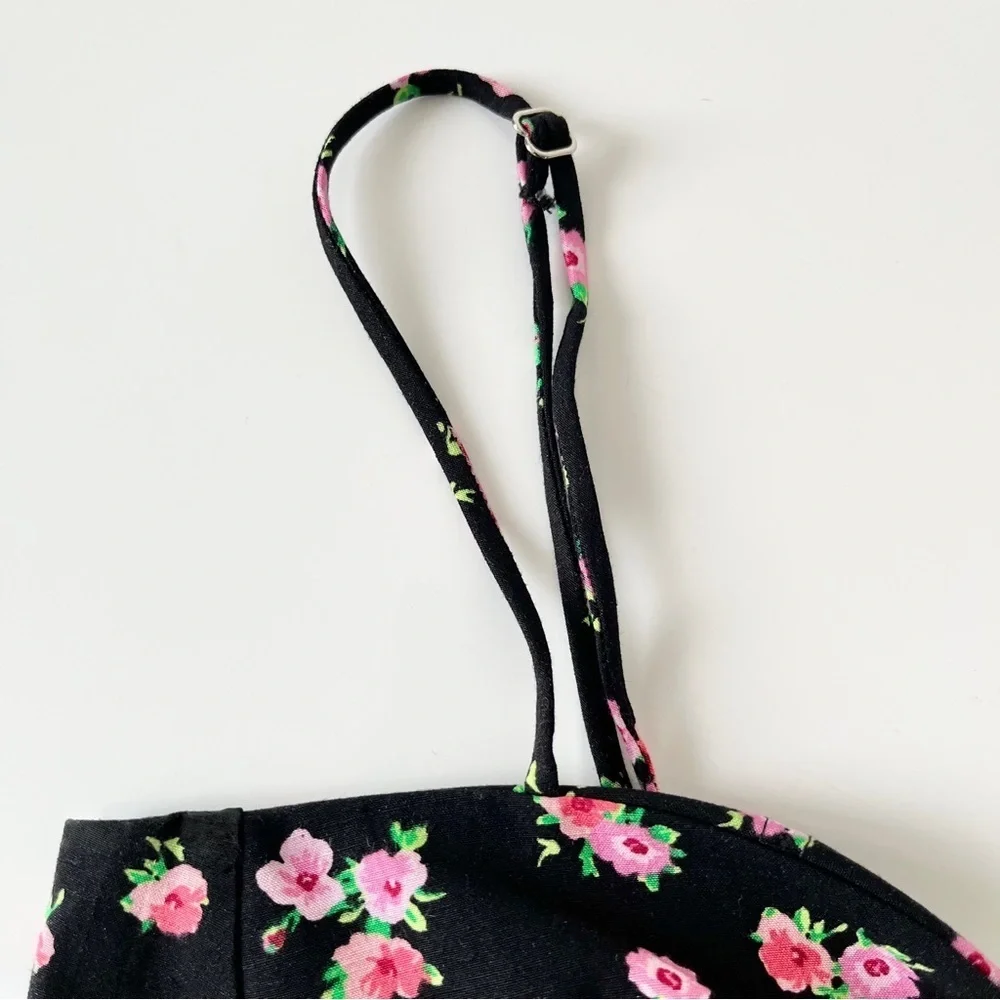 Zara Ditzy Floral Bustier Corset Crop Top Size XL - Picture 6 of 11